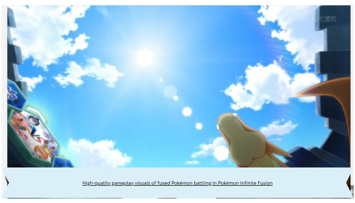 High-quality gameplay visuals of fused Pokémon battling in Pokémon Infinite Fusion and user expereince